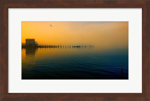 Framed Morning Comes on the Bay Print