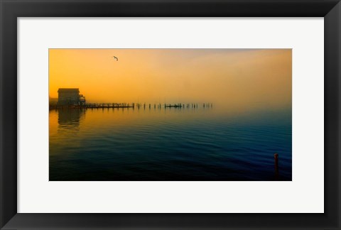 Framed Morning Comes on the Bay Print