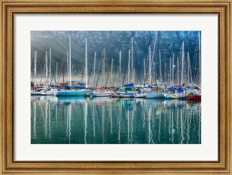 Framed Hout Bay Harbor, Hout Bay South Africa Print