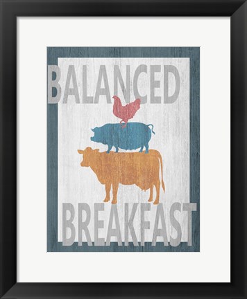 Framed Balanced Breakfast One Print