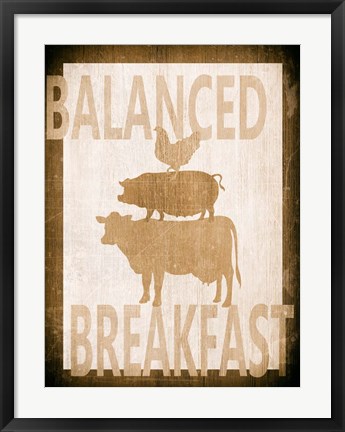 Framed Balanced Breakfast Two Print