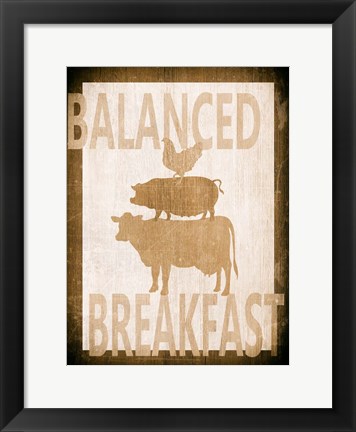 Framed Balanced Breakfast Two Print