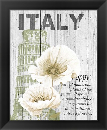 Framed Italy Poppies Print