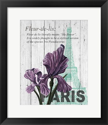 Framed Paris Iris Print