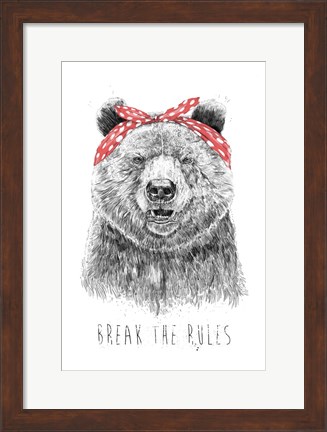 Framed Break The Rules Print