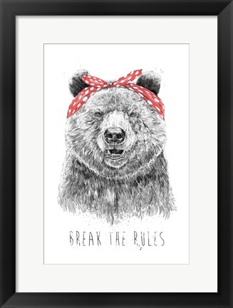 Framed Break The Rules Print