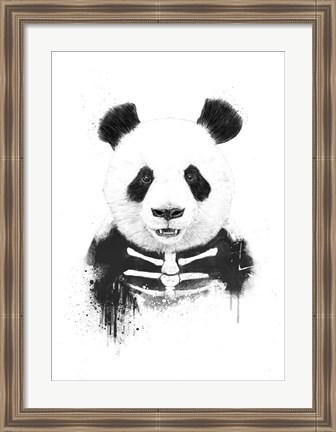 Framed Zombie Panda Print