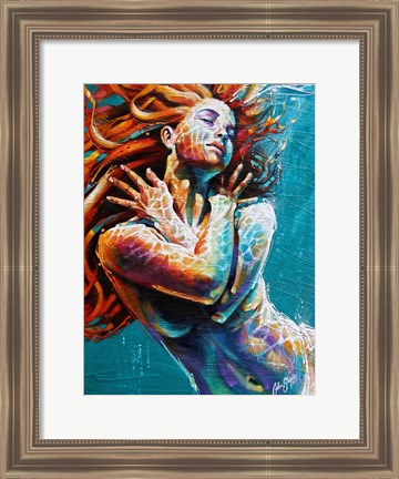 Framed Floating in Color Print