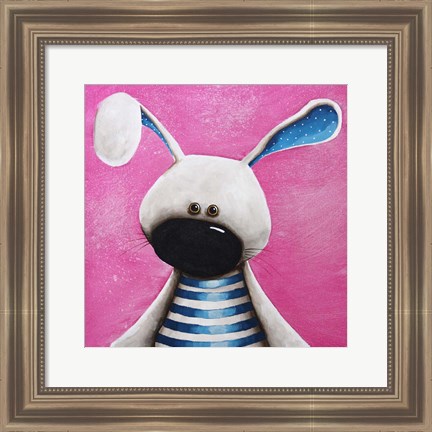 Framed Blue Bunny Print