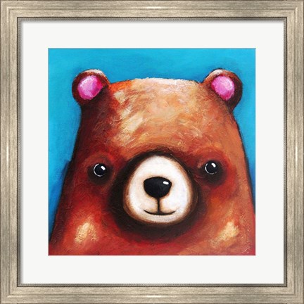 Framed Brown Bear Print