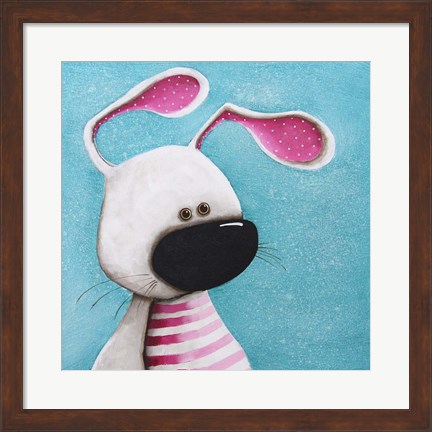 Framed Pink Bunny Print