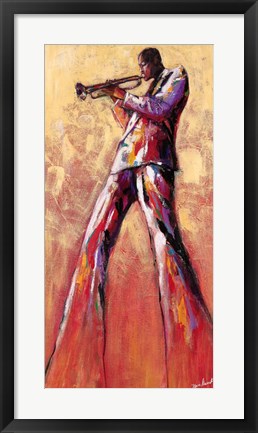 Framed Trumpet Solo Print