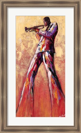 Framed Trumpet Solo Print