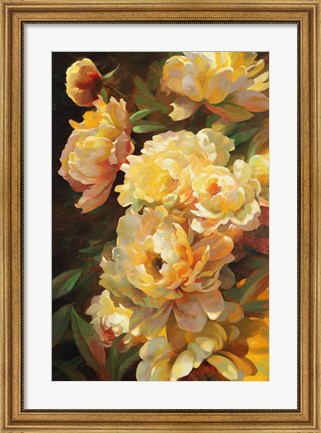 Framed Peonies for Springtime Print