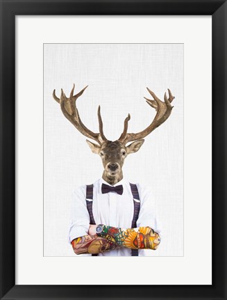 Framed Deer Man Print