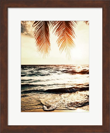 Framed Night Beach Print