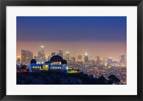 Framed L.A. Skyline with Griffith Observatory Print