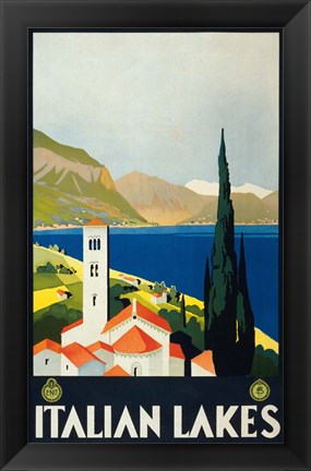 Framed Italian Lakes Print