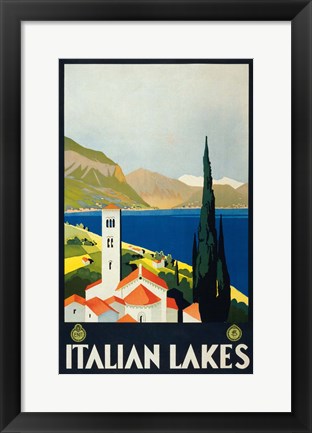 Framed Italian Lakes Print