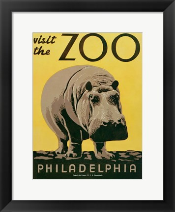 Framed Visit the Zoo Print