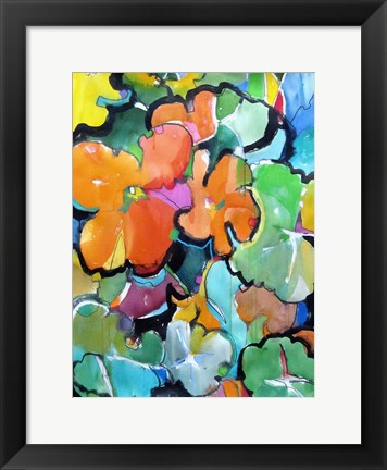 Framed Nasturtiums Print