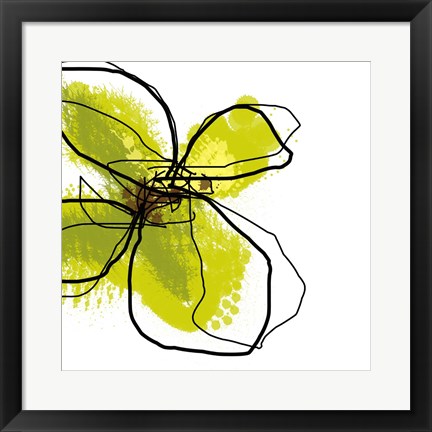 Framed Green Petals Print