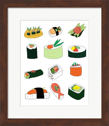 Framed Sushi Set Print