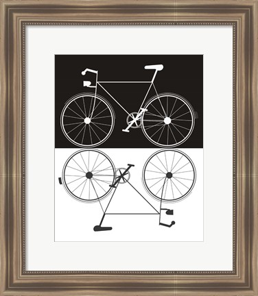 Framed Two Bikes Print