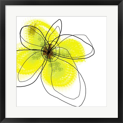 Framed Yellow Petals Four Print