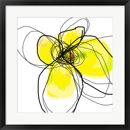 Framed Yellow Petals Three Print