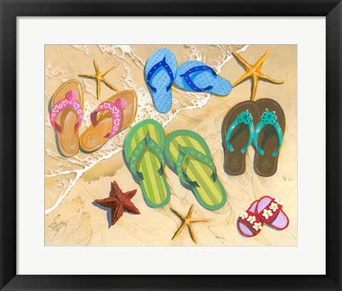 Framed Flip Flop Family Print