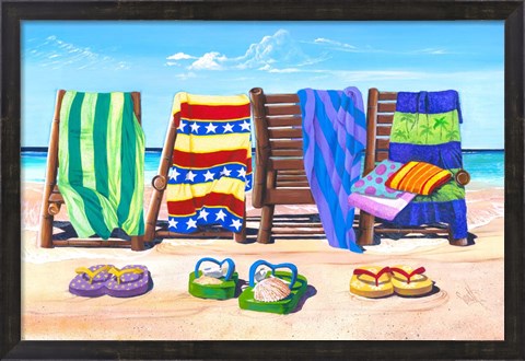 Framed Sandals and Seats Print
