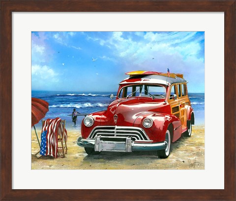 Framed Surfin&#39; USA Print