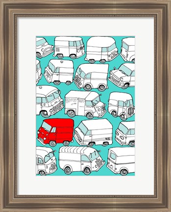 Framed Odd Ones - Red Van Print