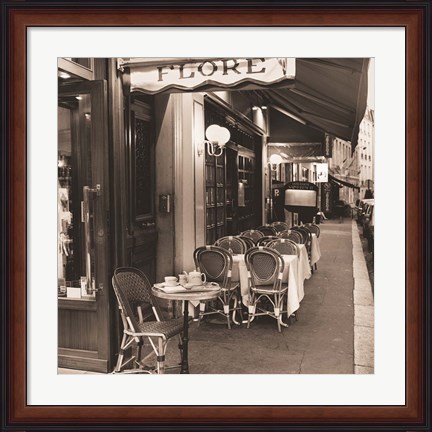 Framed Cafe de Flore Print