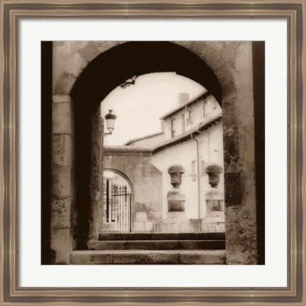 Framed Courtyard in Burgos Print