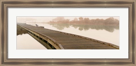 Framed Tranquil Pier Print