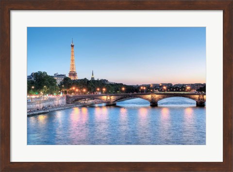 Framed Twilight on the Seine Print