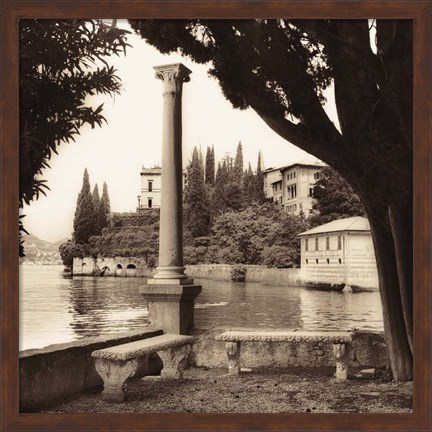 Framed Villa Contarini, Lecco Print