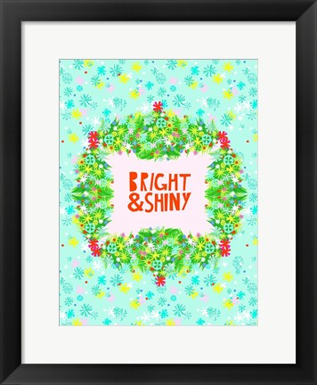 Framed Merry &amp; Bright V Print