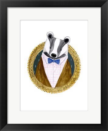 Framed Spiffy Animals III Print