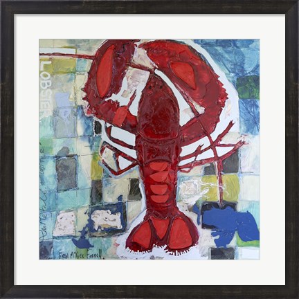 Framed Brilliant Maine Lobster III Print