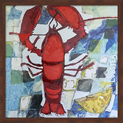 Framed Brilliant Maine Lobster IV Print