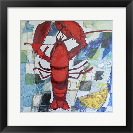 Framed Brilliant Maine Lobster IV Print