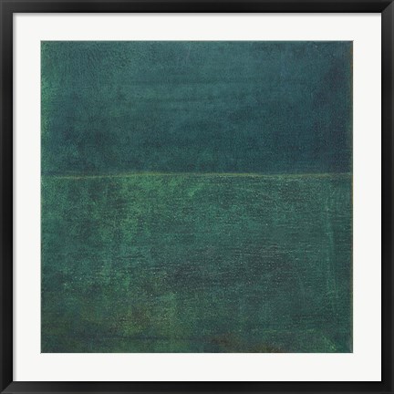 Framed Green Zen I Print