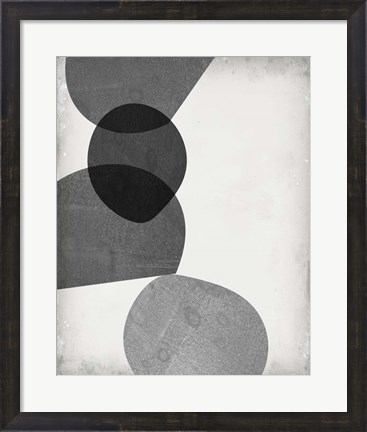 Framed Grey Shapes II Print