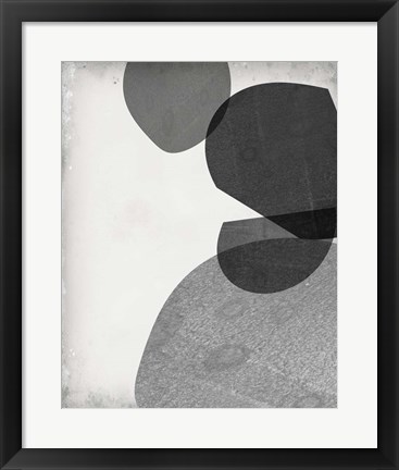 Framed Grey Shapes IV Print