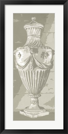 Framed Graphic Urn I Print