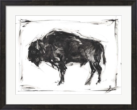 Framed Dynamic Bison II Print