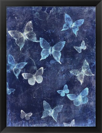 Framed Indigo Flight I Print